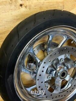 Take-off Harley Davidson Chrome Wheel, Tire & Rotors Touring Baggers CH-2124-181