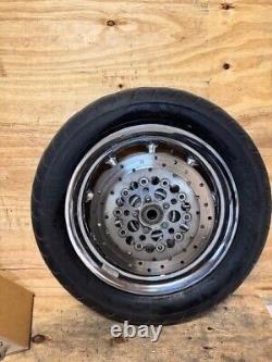 Take-off Harley Davidson Chrome Wheel, Tire & Rotors Touring Baggers CH-2161-161