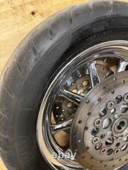 Take-off Harley Davidson Chrome Wheel, Tire & Rotors Touring Baggers CH-2161-161