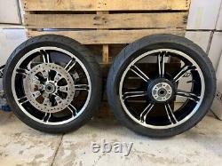 Take-off Harley Davidson Slicer II Wheels, Rotors &Tires Bagger IMP-BC-3-18-18-2