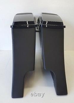Touring 6x9 #2 Slope 6 Stretched SaddleBags for Harley Flh Bagger Dual Exhaust
