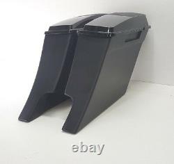 Touring 6x9 #2 Slope 6 Stretched SaddleBags for Harley Flh Bagger Dual Exhaust