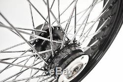 Ultima Black & Chrome 21 X 3.5 60 Spoke Front Wheel Rim Harley Touring Bagger