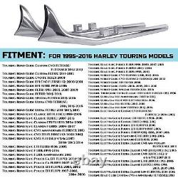 Upswept Fishtail Slip on Exhaust for Harley Davidson 95-16 Touring & Bagger
