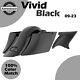 VIVID BLACK For Halrey Touring Advanblack Bagger Boss Down And Out Bagger Kit