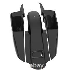 VIVID BLACK For Halrey Touring Advanblack Bagger Boss Down And Out Bagger Kit