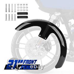 Vivid Black 21 Wrap Front Fender For Harley Davidson Touring Custom Baggers