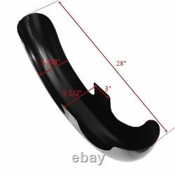 Vivid Black 21 Wrap Front Fender For Harley Davidson Touring Custom Baggers