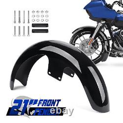 Vivid Black 21 Wrap Front Fender For Harley Davidson Touring Custom Baggers