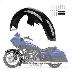 Vivid Black 21 Wrap Front Fender For Harley Davidson Touring Custom Baggers