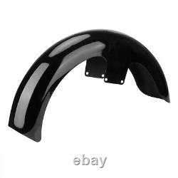 Vivid Black 21 Wrap Front Fender For Harley Davidson Touring Custom Baggers