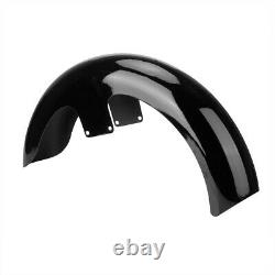 Vivid Black 21 Wrap Front Fender For Harley Davidson Touring Custom Baggers USA