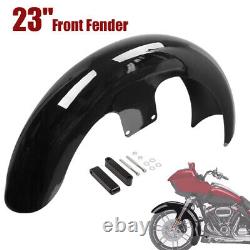 Vivid Black 23 Wrap Front Fender For Harley Touring Models Custom Baggers