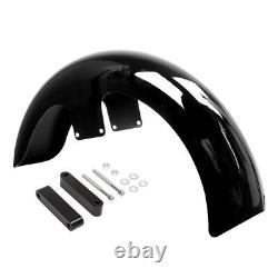 Vivid Black 23 Wrap Front Fender For Harley Touring Models Custom Baggers