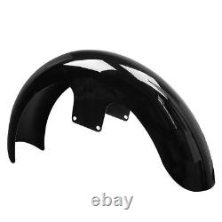 Vivid Black 23 Wrap Front Fender For Harley Touring Models Custom Baggers