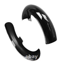 Vivid Black 23 Wrap Front Fender For Harley Touring Models Custom Baggers