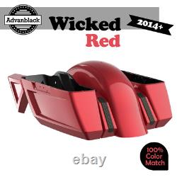 Wicked Red Holeshot Chopped Bagger Kit Fits Harley Davidson Touring 14+