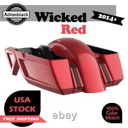 Wicked Red Holeshot Chopped Bagger Kit Fits Harley Davidson Touring 14+